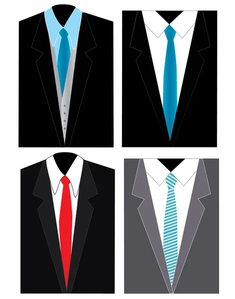 4 costume d'affaires — Image vectorielle