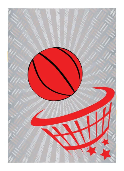 Basket sur fond métallique — Image vectorielle