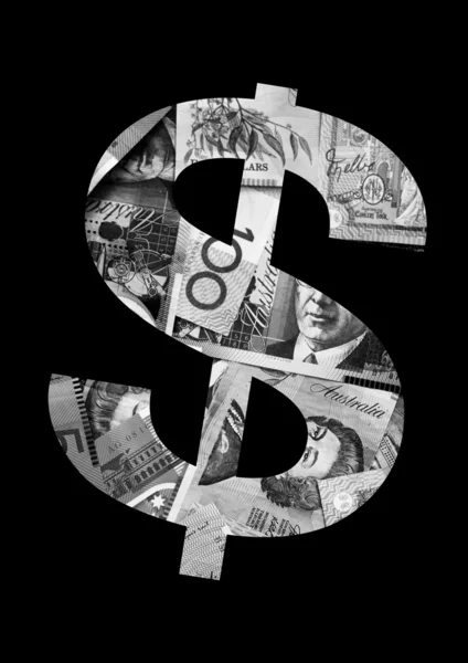 Dollar sign black and white — Stock Photo, Image