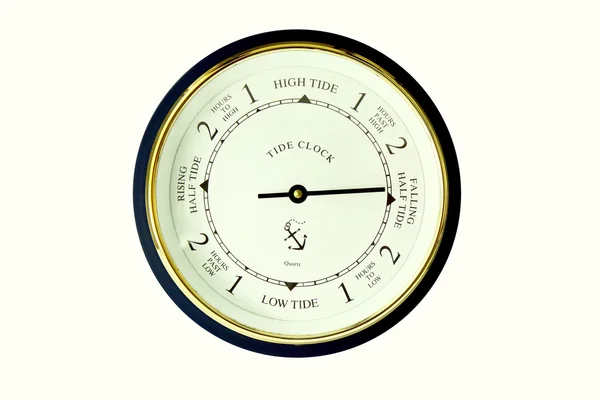 Современные приливные часы на белом фоне — стоковое фото