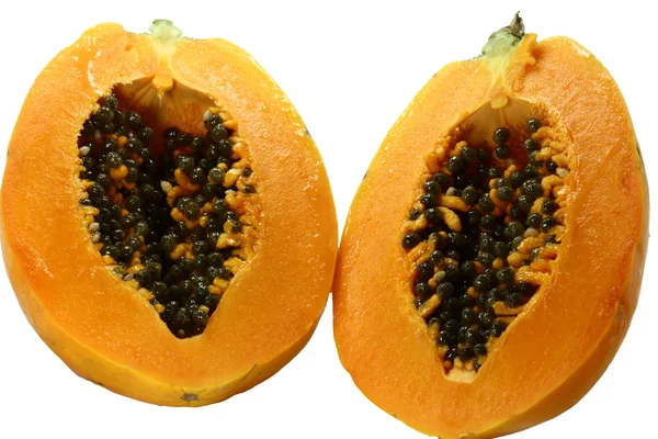 Skär papaya — Stockfoto