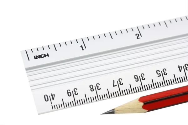 Ruler and pencil — Stock Photo, Image