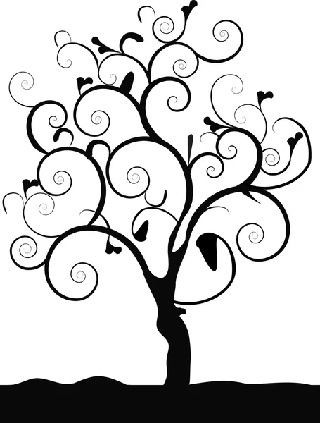 Black tree — Stock Vector