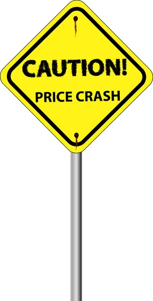 Sign price crash — Stock Vector