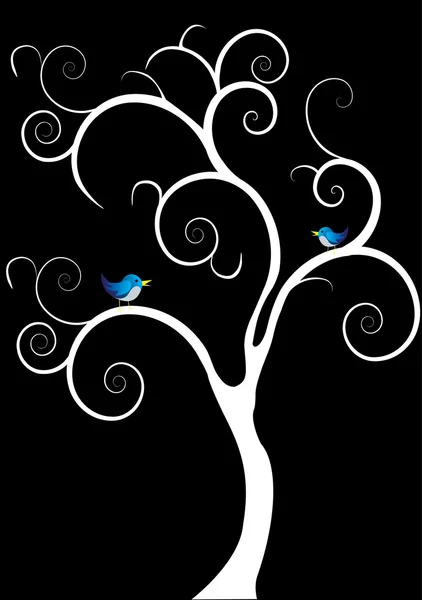 2 つの青い鳥 — ストックベクタ