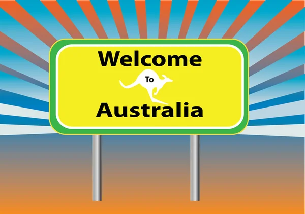 Avustralya ışınları Hoşgeldiniz — Stok Vektör