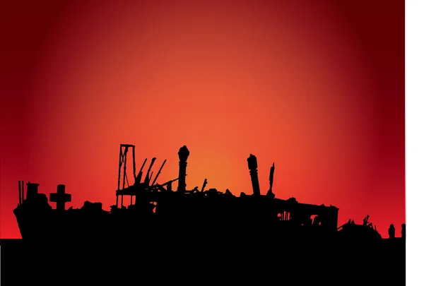 Meheno im Sonnenuntergang — Stockvektor