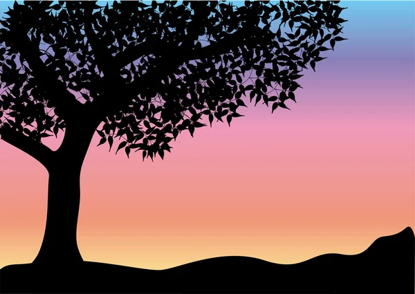 Árbol negro — Vector de stock