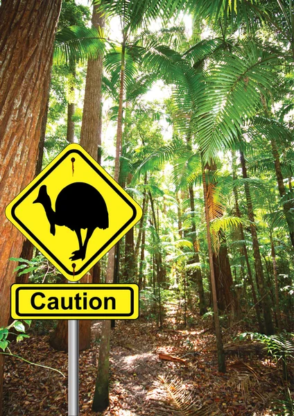 Cassowary sign — Stock Photo, Image
