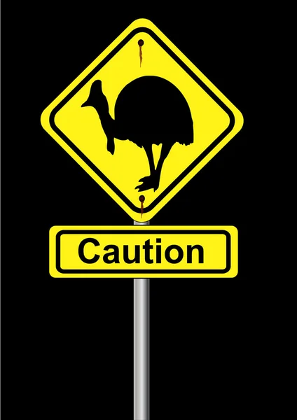 Cassowary sign — Stock Vector