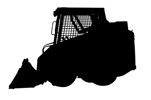 Skid loader silhouette — Stock Photo, Image
