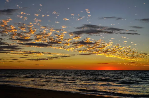 Leuchtend Orangefarbener Sonnenuntergang Der Barn Hill Station Westaustralien — Stockfoto