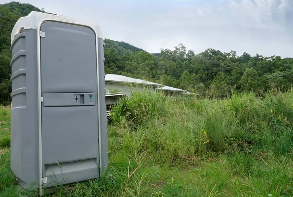 Portable Toilet Cabin Construction Site — Stock Photo, Image