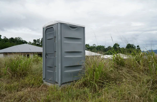 Una Cabina Aseo Portátil Sitio Construcción — Foto de Stock