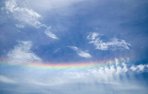 Sun Halo Rainbow Which Goes Sun Rare Weather Phenomenon — Foto Stock