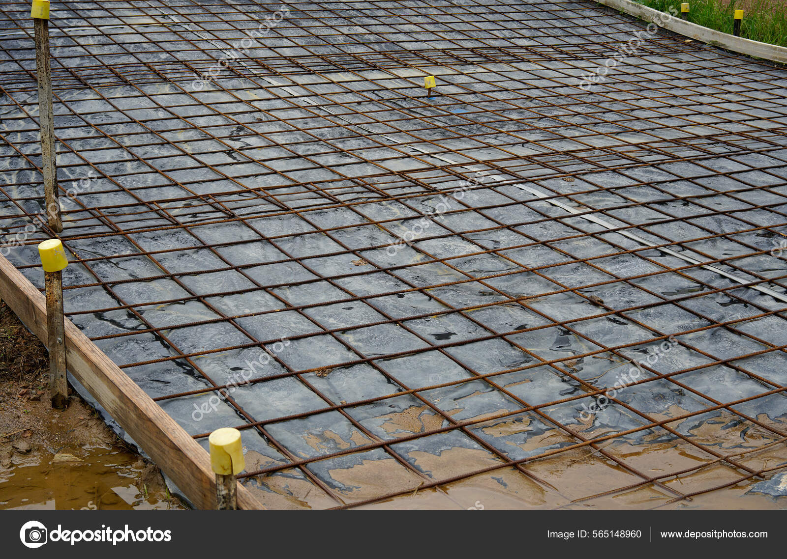 Iron Wire Mesh Concreting Floors Buildings Driveways — Stock Photo