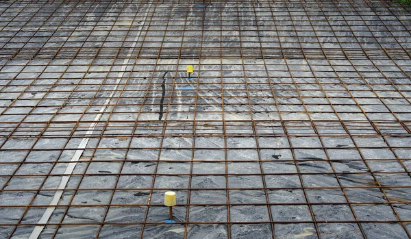 Iron Wire Mesh Concreting Floors Buildings Driveways — ストック写真