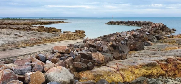 Kilátás Sziklák Nightcliff Strand Darwin Északi Terület Ausztrália — Stock Fotó