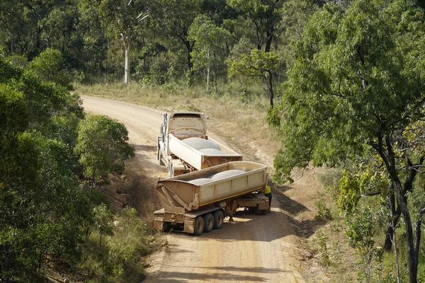 Truck on the road to Lockhart Cape York Peninsula jackknife