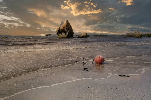 Quintell Beach Río Lockhart Está Cubierto Grandes Rocas Una Bola — Foto de Stock