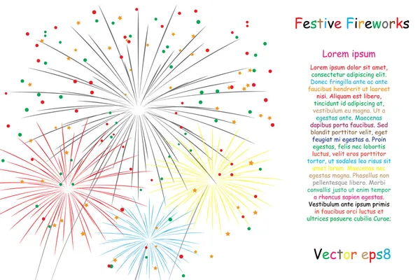 Vuurwerk — Stockvector