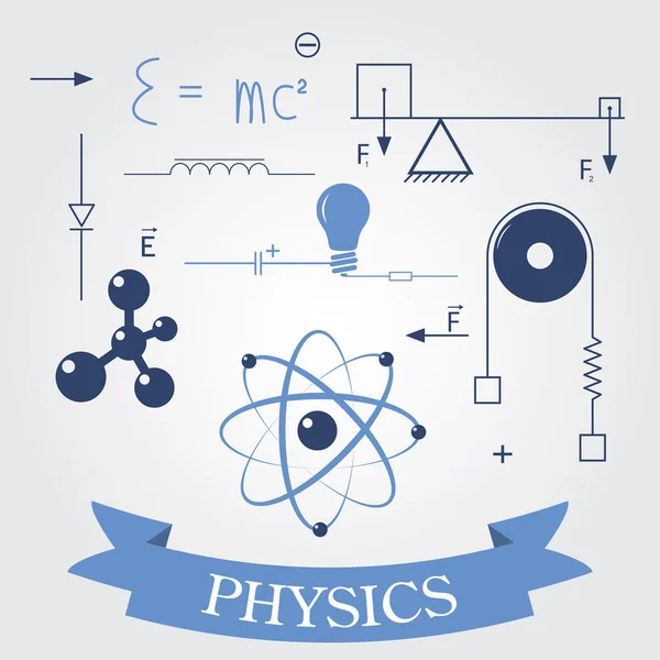 Symboler för fysik — Stock vektor