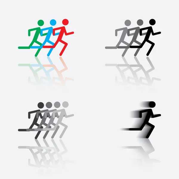 Icon of the running man — Stock Vector