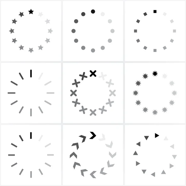 Ensemble d'indicateurs de progrès — Image vectorielle