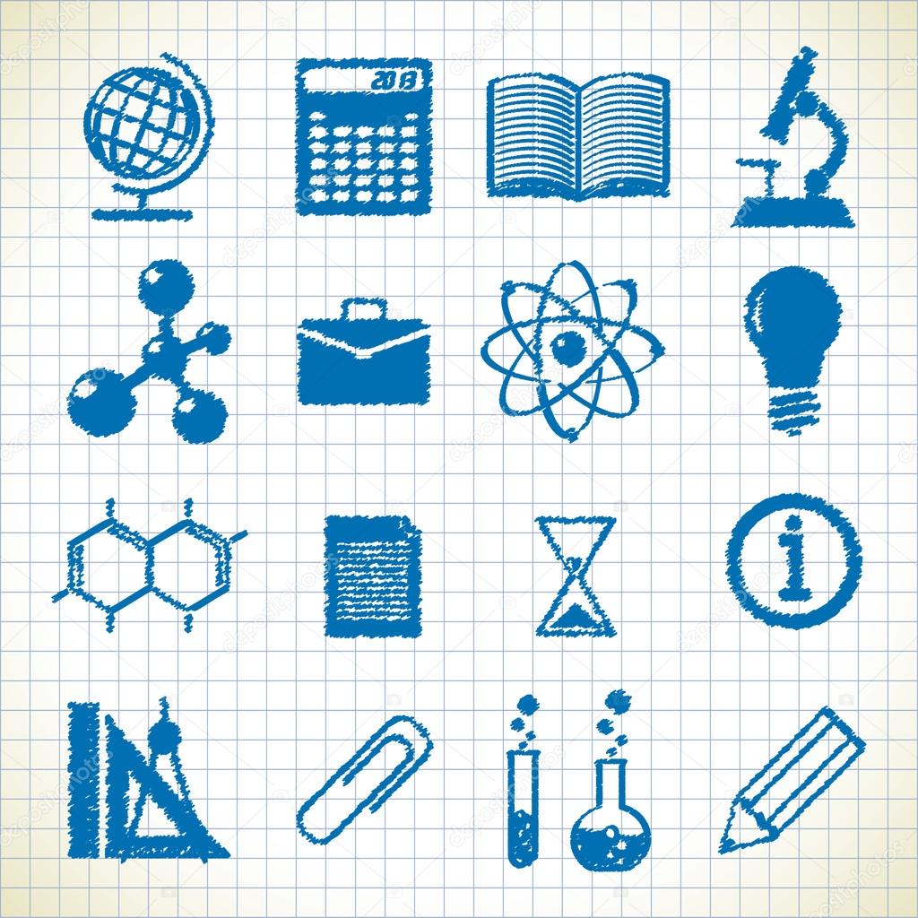 Symbols of education — Stock Vector © Vilisov #25195743