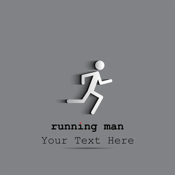 The running man — Stock Vector