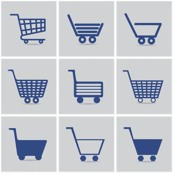 Iconos carrito de compras — Archivo Imágenes Vectoriales