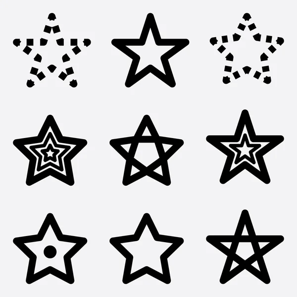 Iconos estrellas — Vector de stock