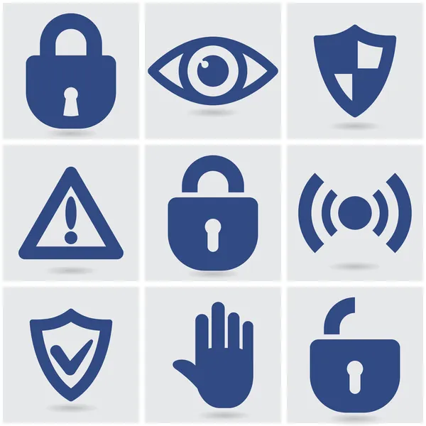 Iconos de seguridad — Archivo Imágenes Vectoriales