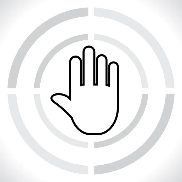 Stop. icon hand — Stock Vector