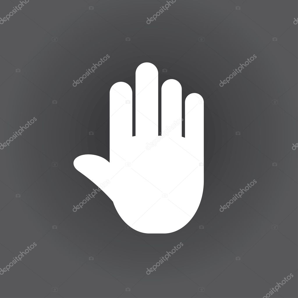 stop. icon hand