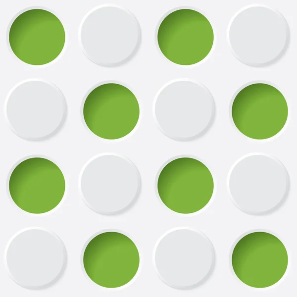 Círculos verdes y blancos — Vector de stock