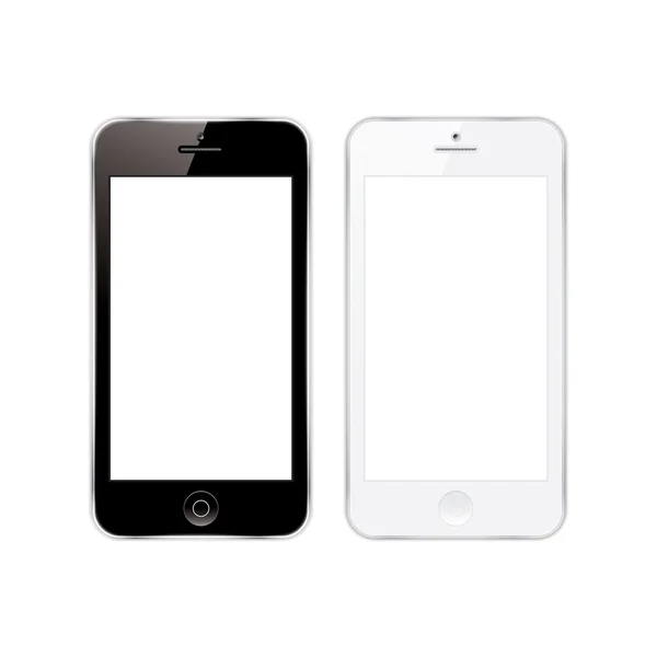 Smartphones modernes similaires à iphone isolé — Image vectorielle