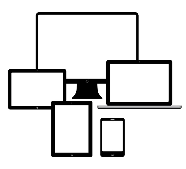 Dispositivi elettronici — Vettoriale Stock