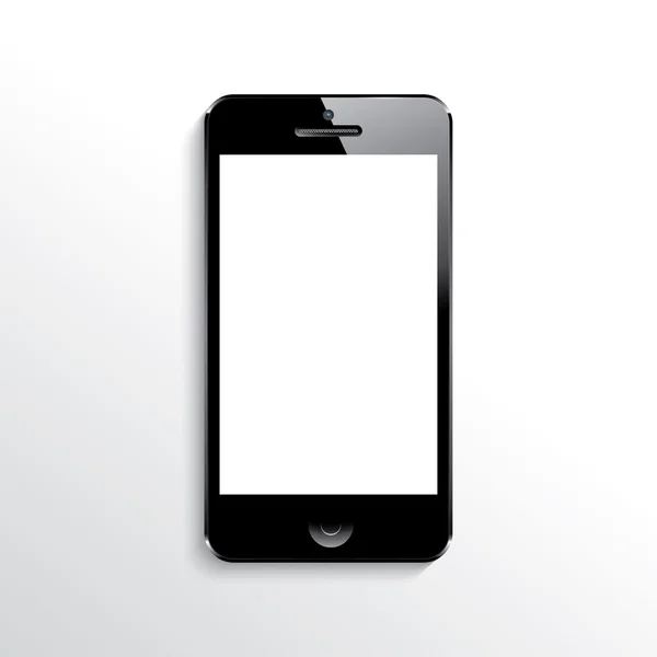 Mobiele telefoon zwart — Stockvector
