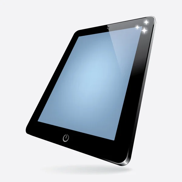 Czarny komputera typu tablet — Wektor stockowy