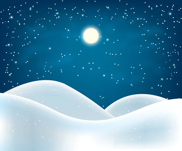 冬夜景观 — 图库矢量图片