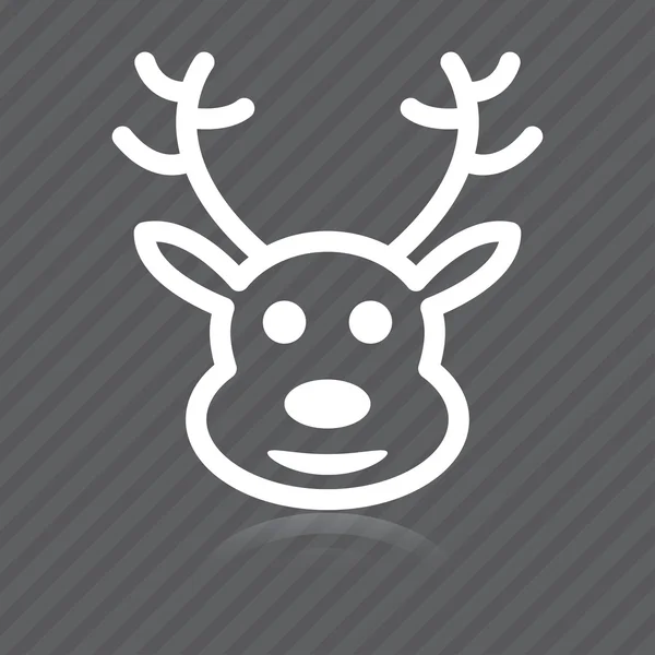 Icono de ciervo de Navidad — Archivo Imágenes Vectoriales