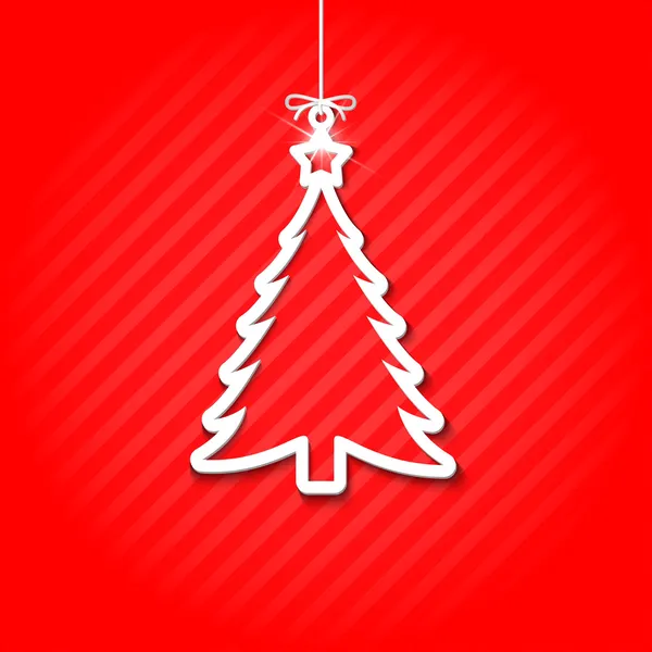 Arbre de Noël en papier — Image vectorielle