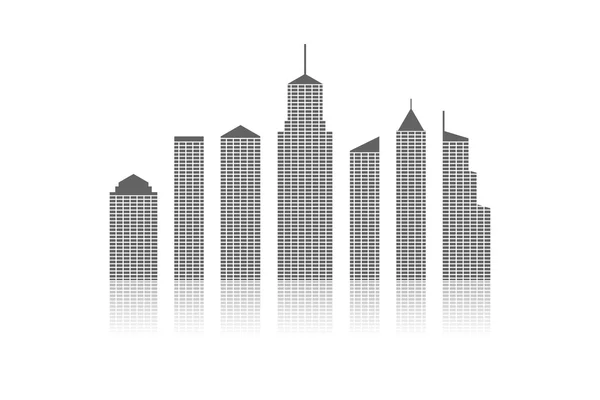 Panoramic city skyline. cityscape vector template. — Stock Vector