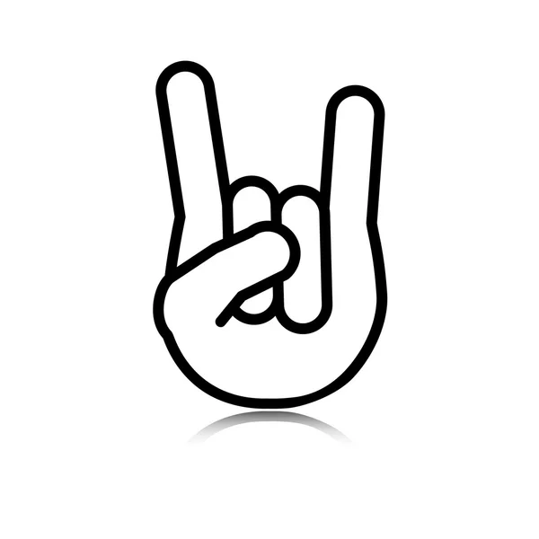 Signo de rock and roll — Vector de stock