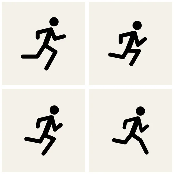 Running men — Stock Vector