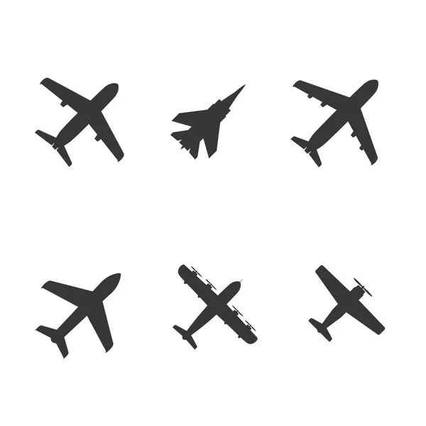 Iconos de avión — Archivo Imágenes Vectoriales