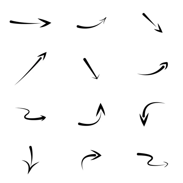 Flèches dessinées à la main — Image vectorielle