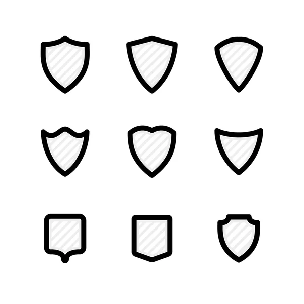Icônes de bouclier — Image vectorielle