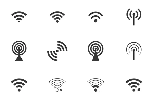 Iconos WiFi — Vector de stock